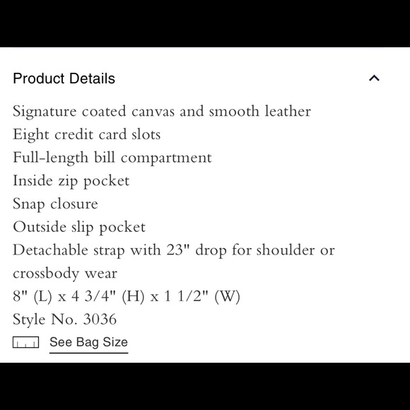 Coach anna foldover crossbody clutch in signature canvas - Picture 6 of 6